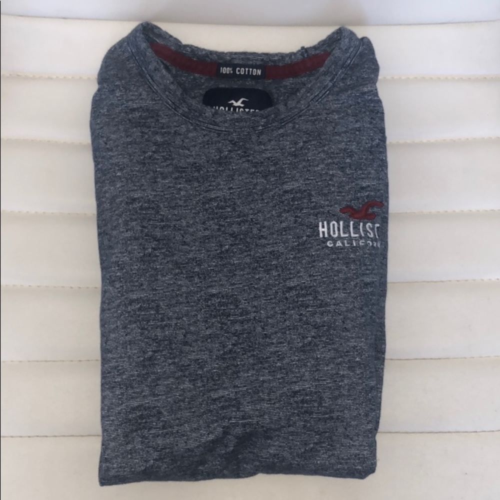Hollister Long -Sleeve Blue Shirt [Small]Cotton